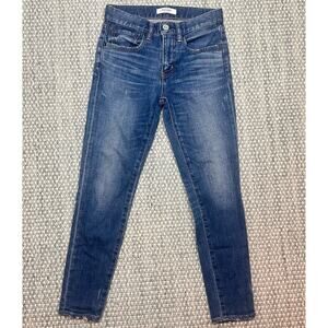 Moussy Vintage Saab Jeans Womens Selvedge Raw Hem Skinny Ankle Sz 24 Japan